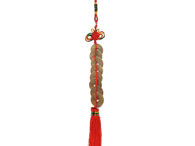 Lucky Coin Ornament with Red Tassel - Image 4