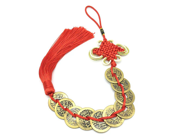 Lucky Coin Ornament with Red Tassel - Image 6