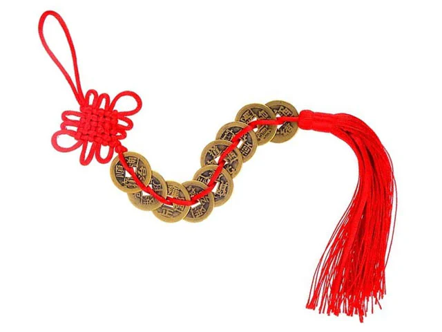 Lucky Coin Ornament with Red Tassel - Image 7