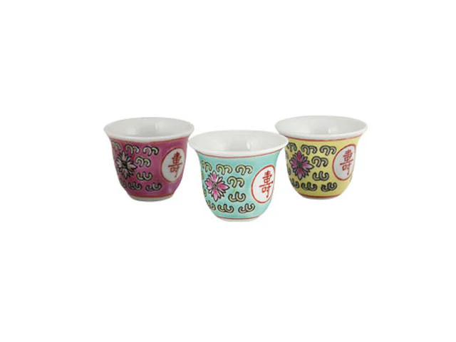 Mini Teacups with Handpainted Classic Designs - Image 3